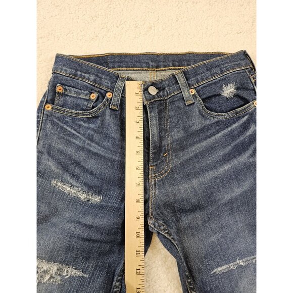 Levi's 511 Jeans Men's 29x30 Slim Straight Leg Blue Denim Distressed Medium Wash - Picture 4 of 16